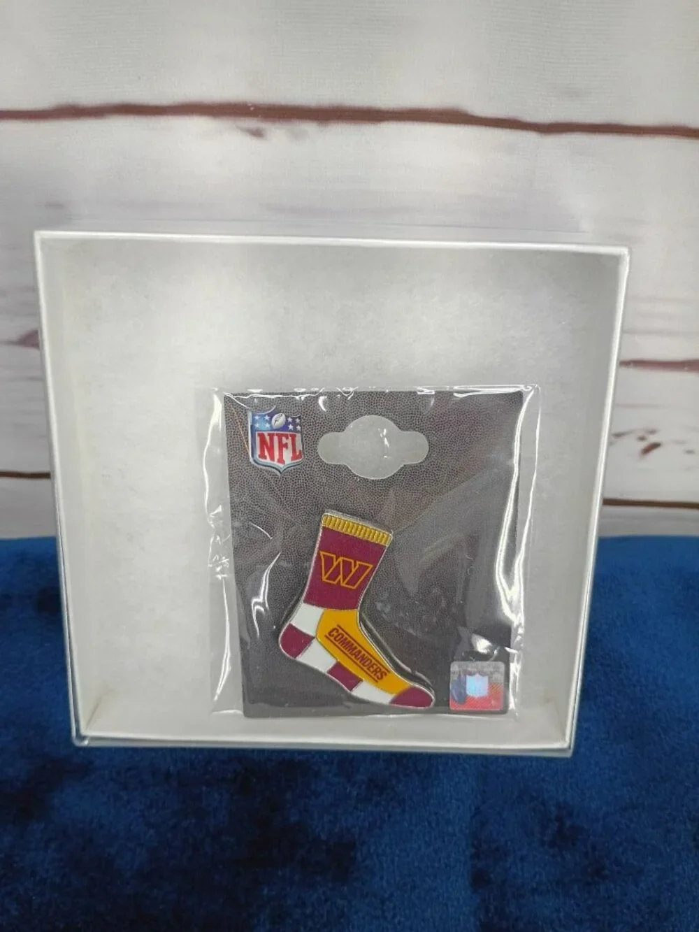 NFL Washington Commanders Sock-Shaped Collectible Lapel Pin New Gift